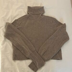 reformation cropped turtleneck sweater
